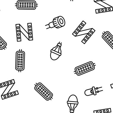 Led Lamba Malzeme Vektörü Kusursuz Desensiz İnce Çizgi Çizgisi ResimleriName