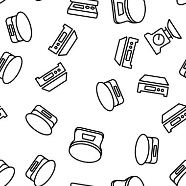 Ölçeklendirme Aracı Vektörü Kusursuz Desensiz Desen İnce Çizgi Çizgisi Çizimi