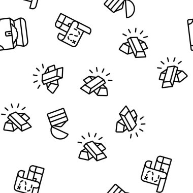 Hazine Korsanı Altın Vektörü Kusursuz Desensiz İnce Çizgili Çizgi Çizimi