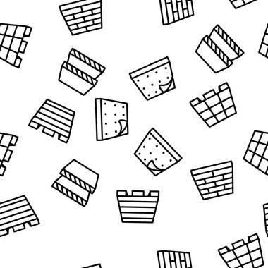 Döşeme ve Malzeme Vektörü Kusursuz Desensiz İnce Çizgili Çizgi Çizimi