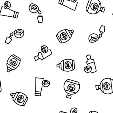 Hindistan cevizi Kozmetik Paket Vektörü Kusursuz Desen