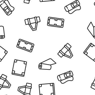 Yoga Mat Aksesuar Vektör Kusursuz Desen