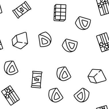 Çikolata Tatlı Yemek Vektörü Kusursuz Desen