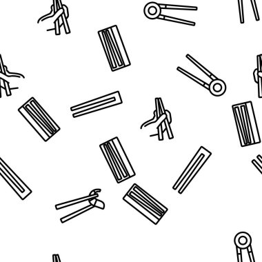 Çubuk Utensil Vektör Kusursuz Desen