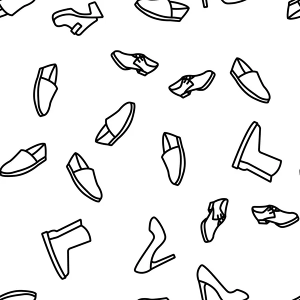 Zapatos Tienda de Calzado Vector Seamless Pattern — Vector de stock