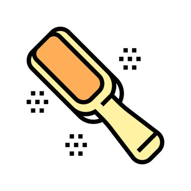 Baharat renk ikonu vektörü için skapula. Baharat işareti için kürek kemiği. izole edilmiş sembol çizimi