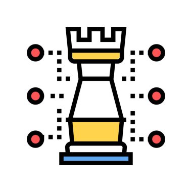 Satranç turu karakteristik renk ikonu vektörü. Satranç turu karakteristik işareti. izole edilmiş sembol çizimi