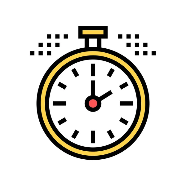Montre Temps Couleur Icône Vecteur Regarder Signe Temps Illustration Symbole — Image vectorielle
