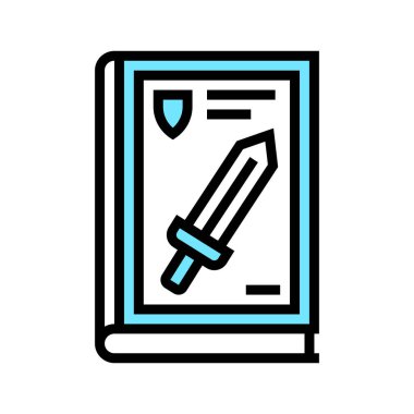 Fantastik tür renk ikonu vektörü. Fantezi türü işareti. izole edilmiş sembol çizimi