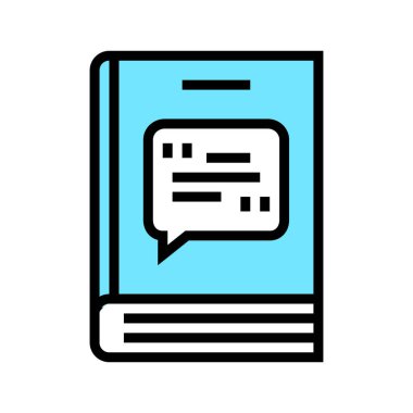 Şiir türü renk ikonu vektörü. Şiir türü işareti. izole edilmiş sembol çizimi