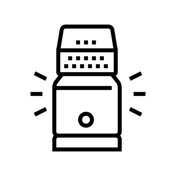 Electronic Salt Bottle Line Icon Vector Electronic Salt Bottle Sign — Stock Vector