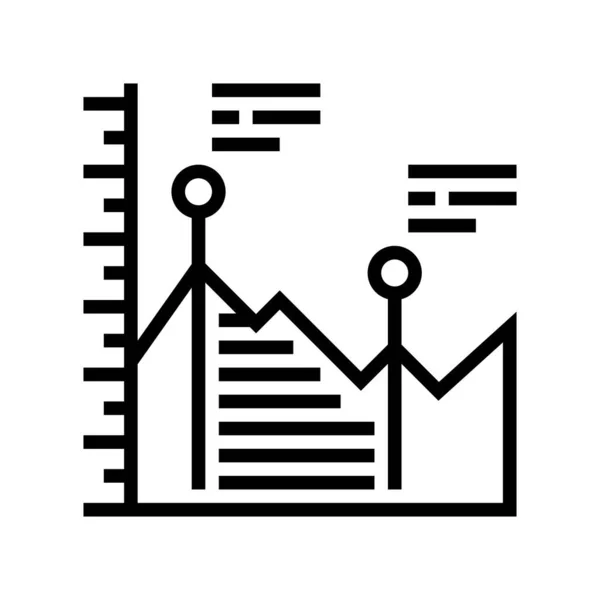 Аналіз Вектора Іконок Інфографічної Лінії Аналіз Інфографіки Ізольований Символ Контуру — стоковий вектор