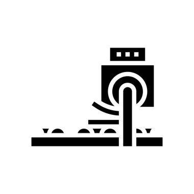 Ahşap kontrplak ekipmanı glyph ikon vektörü yap. Tahta kontrplak ekipman tabelası yap. izole edilmiş çizgi simgesi siyah illüstrasyon