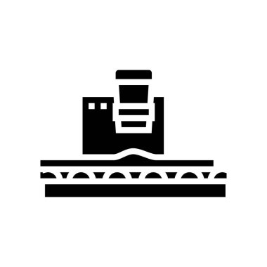 Kontrplak baskı simge vektörü. Kontrplak levhası. izole edilmiş çizgi simgesi siyah illüstrasyon