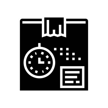 hızlı teslimat kutusu simge vektörü. Hızlı teslimat kutusu işareti. izole edilmiş çizgi simgesi siyah illüstrasyon