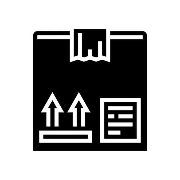 Boîte Livraison Glyphe Icône Vecteur Boîte Livraison Signe Symbole Contour — Image vectorielle