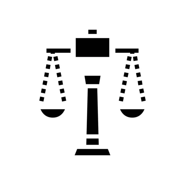 Justitie Schalen Hiërogliefen Icoon Vector Gerechtigheidsschalen Tekenen Geïsoleerde Contour Symbool — Stockvector