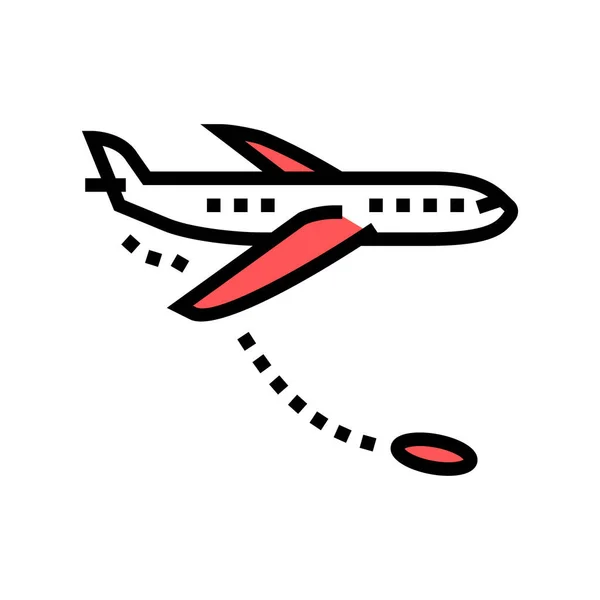 Перейти Від Вектора Кольору Літака Стрибати Знака Літака Ізольована Ілюстрація — стоковий вектор