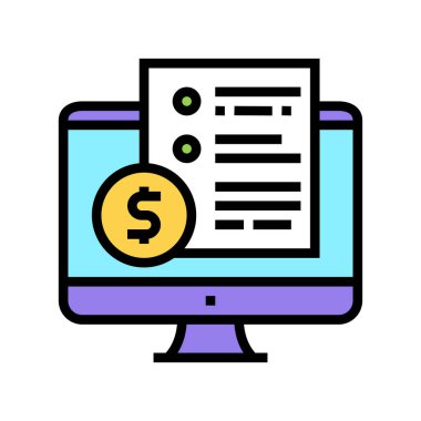 ev rengi ikonu vektörü almak için elektronik anlaşma. Alış-veriş merkezi tabelası için elektronik anlaşma. izole edilmiş sembol çizimi