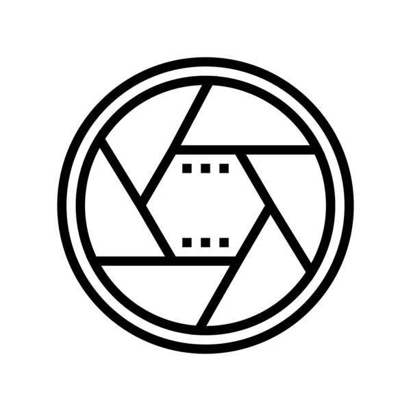 Вектор Лінії Захоплення Знімка Єктива Знак Захоплення Єктива Ізольований Символ — стоковий вектор