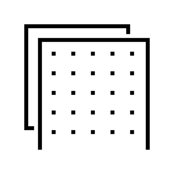 Icon Vektor Für Baustofflagen Baustoffschichtschild Isolierte Kontur Symbol Schwarze Abbildung — Stockvektor