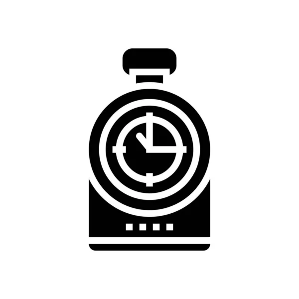 Wektor Ikony Glifu Kompasu Znak Narzędzia Kompasu Odizolowany Kontur Symbol — Wektor stockowy