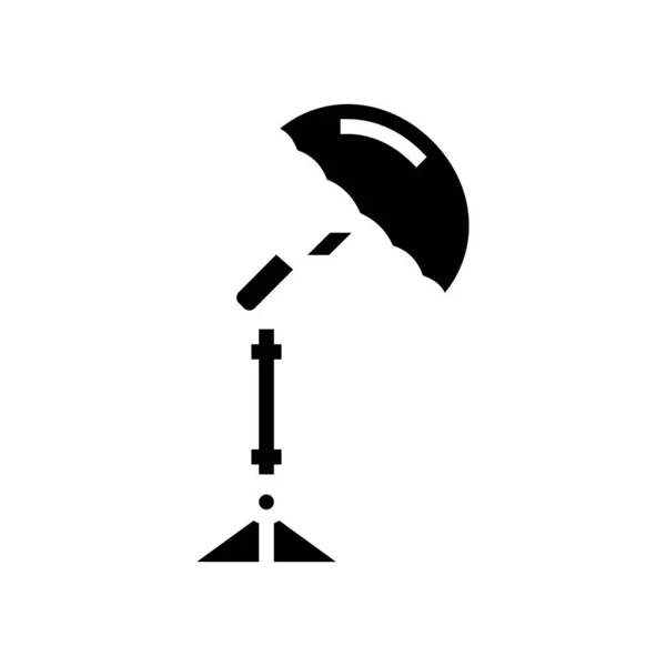 Parapluie Photo Studio Dispositif Glyphe Icône Vecteur Parapluie Photo Studio — Image vectorielle