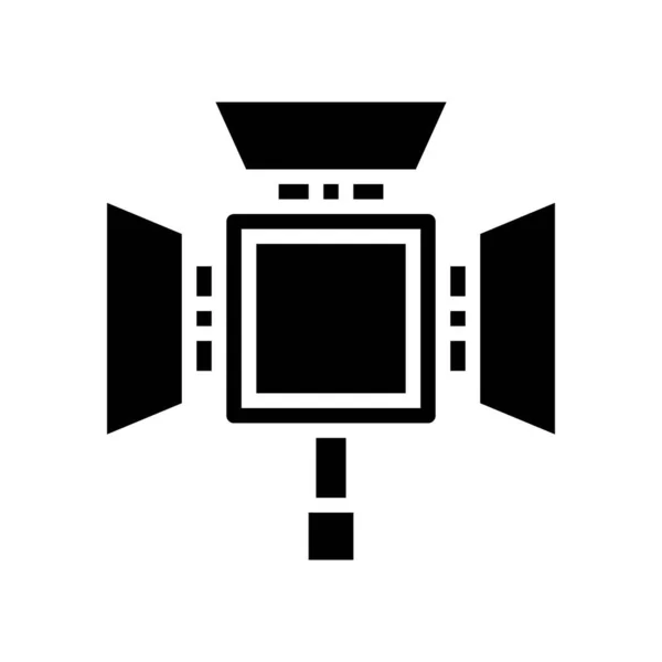 Lightbox Fotoausrüstung Glyphen Symbol Vektor Leuchtkasten Fotoausrüstung Zeichen Isolierte Kontur — Stockvektor