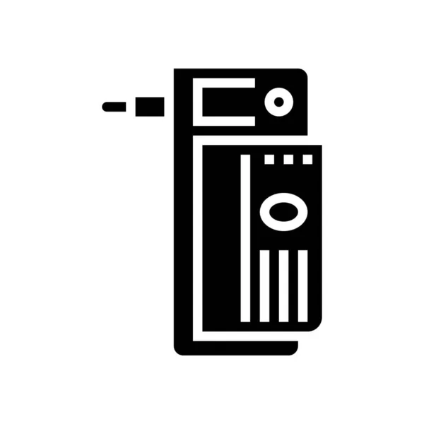 Вектор Иконок Электрического Адаптера Электрический Адаптер Знак Черная Иллюстрация Изолированным — стоковый вектор