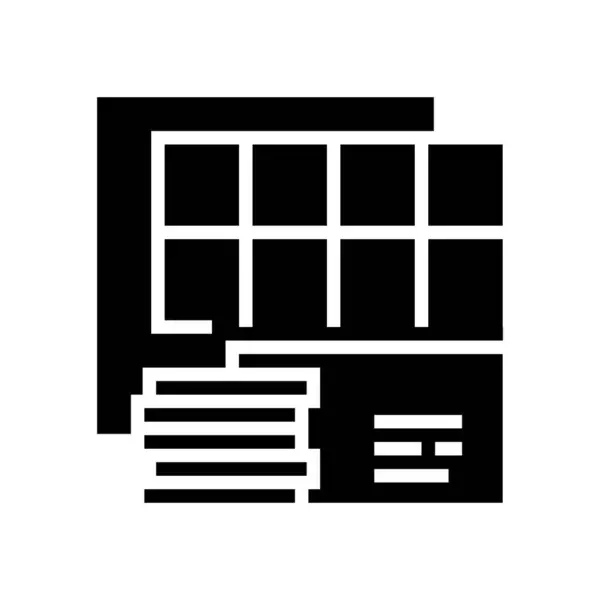 Ізоляційні Панелі Гліф Іконка Вектор Знак Ізоляційних Панелей Ізольований Символ — стоковий вектор