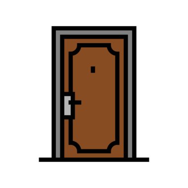 Giriş kapısı renk simgesi vektörü. Giriş kapısı işareti. izole edilmiş sembol çizimi