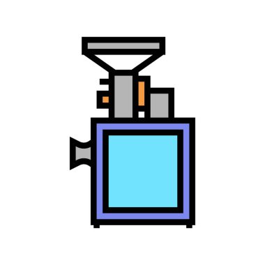 Öğütücü ekipman renk simgesi vektörü. Ekipman öğütme işareti. izole edilmiş sembol çizimi