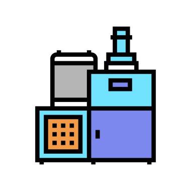 Çikolata endüstrisi renkli ikon vektörü. Çikolata endüstrisi işareti. izole edilmiş sembol çizimi