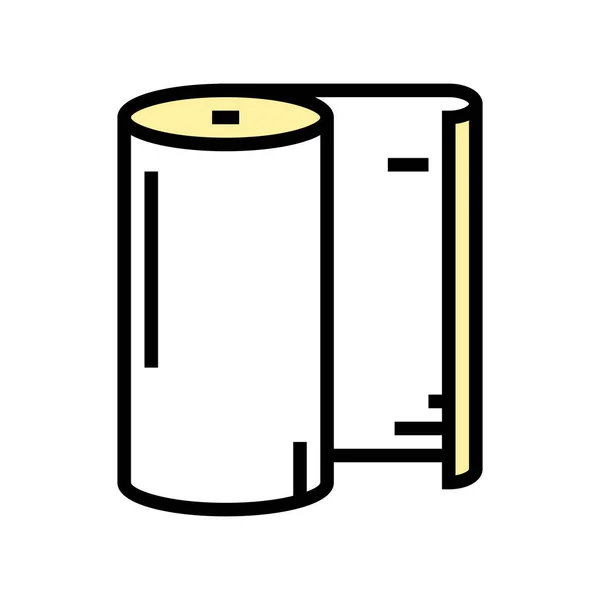 Papper Rulle Färg Ikon Vektor Pappersrullskylt Isolerad Symbol Illustration — Stock vektor