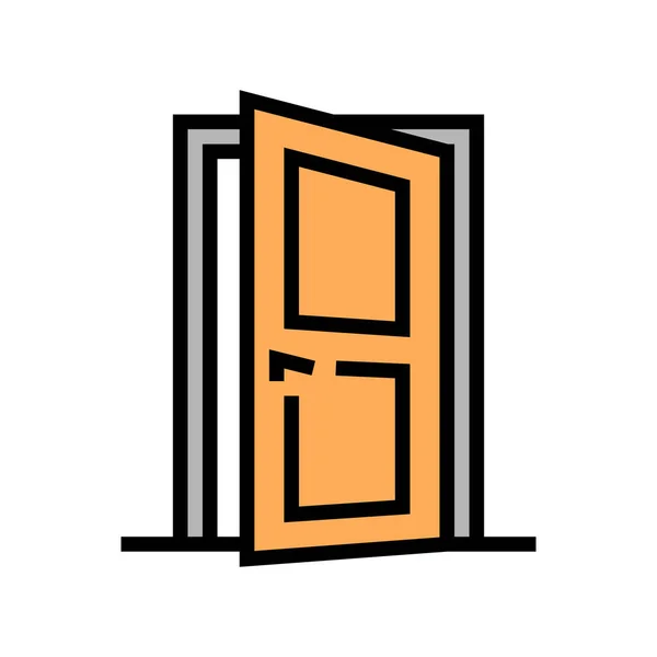 Puerta Entrada Vector Icono Color Señal Entrada Ilustración Símbolo Aislado — Archivo Imágenes Vectoriales