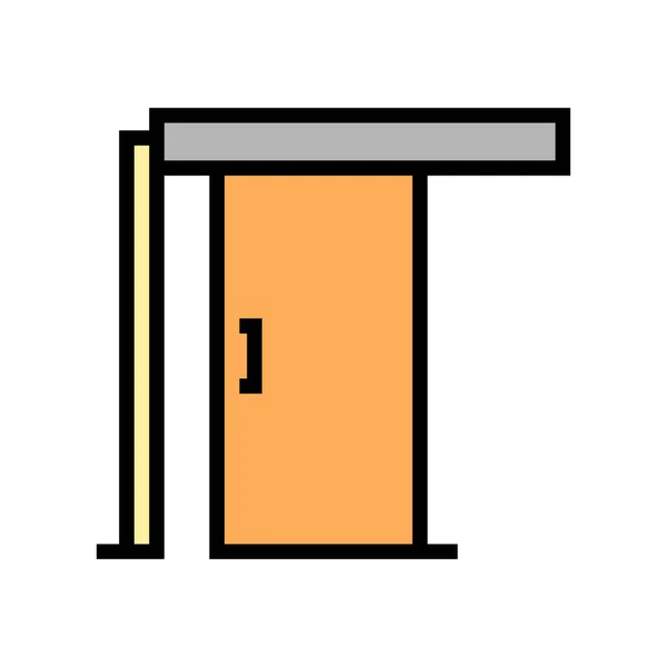 Porte Coulissante Couleur Icône Vecteur Panneau Porte Coulissante Illustration Symbole — Image vectorielle