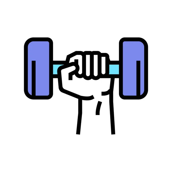 Sport Exercice Couleur Icône Vecteur Signe Exercice Sportif Illustration Symbole — Image vectorielle