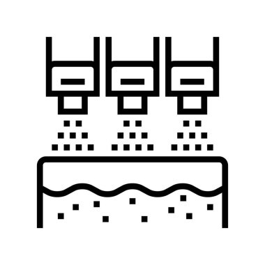 Beyazlatma sistemi çizgisi ikon vektörü. Beyazlatma sistemi işareti. izole edilmiş çizgi simgesi siyah illüstrasyon