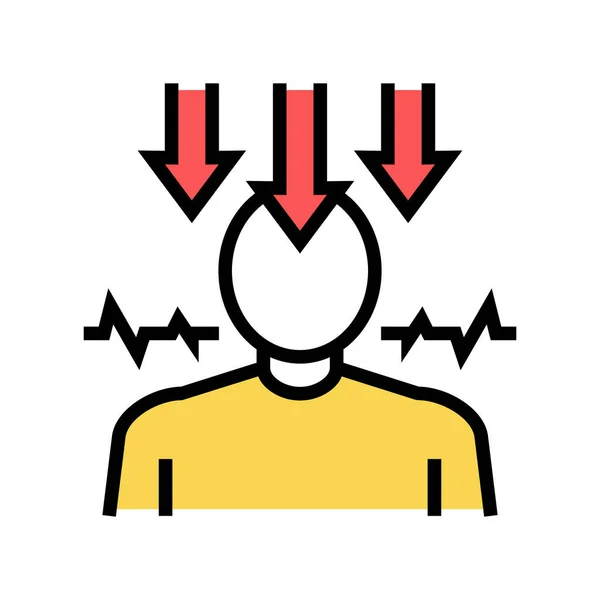 Neurose Psychische Krankheit Farbsymbolvektor Neurose Zeichen Einer Psychischen Erkrankung Isolierte — Stockvektor