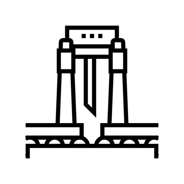 вектор иконок линии резки бумаги. знак машины для резки бумаги. черная иллюстрация с изолированным контуром