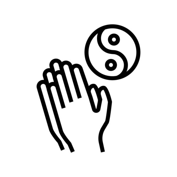 meditation and relaxation line icon vector. meditation and relaxation sign. isolated contour symbol black illustration