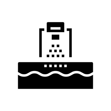 Çamaşır makinesi sembolü vektörü. Çamaşır makinesi işareti. izole edilmiş çizgi simgesi siyah illüstrasyon