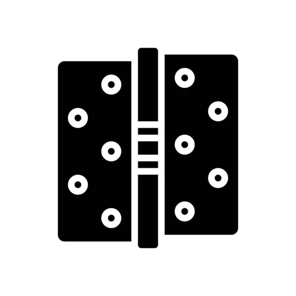 Türscharniere Mit Glyphen Symbolvektor Türscharniere Isolierte Kontur Symbol Schwarze Abbildung — Stockvektor