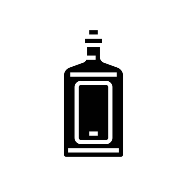 Пить Вектор Иконок Бутылки Бутылочный Знак Черная Иллюстрация Изолированным Контуром — стоковый вектор