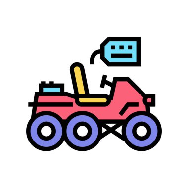 Ev yapımı araç renk ikonu vektörü. Ev yapımı araç tabelası. izole edilmiş sembol çizimi