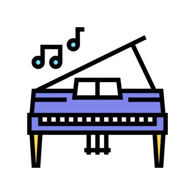 müzik renk simgesi vektörünü çal. Müzik işareti çal. izole edilmiş sembol çizimi