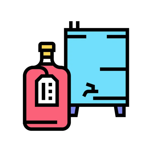 Hausgemachten Alkohol Farbe Symbol Vektor Hausgemachtes Alkoholschild Isolierte Symbolillustration — Stockvektor