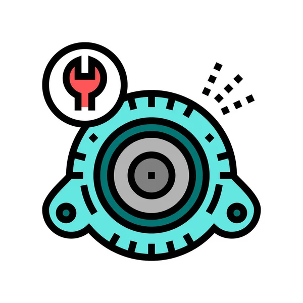 Generator Reparation Färg Ikon Vektor Generatorns Reparationsskylt Isolerad Symbol Illustration — Stock vektor