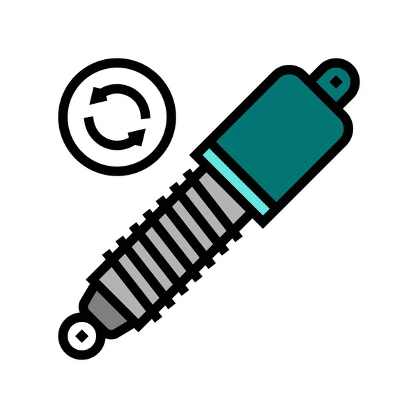 Stötdämpare Ersättning Färg Ikon Vektor Stötdämpande Ersättningsskylt Isolerad Symbol Illustration — Stock vektor