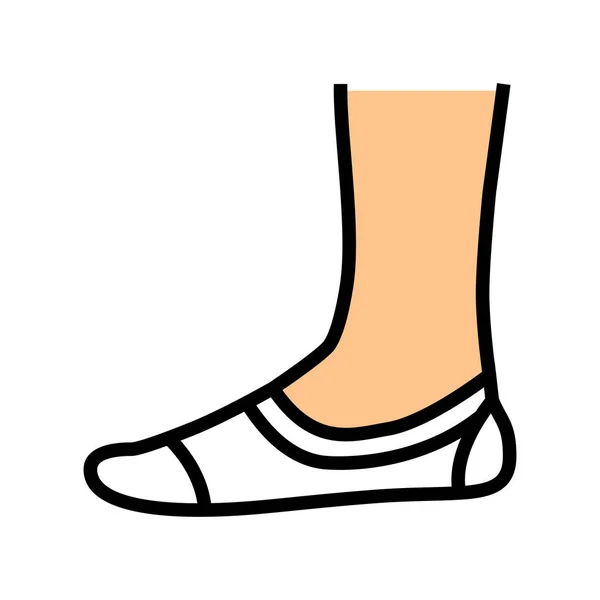 Unsichtbare Socken Farbsymbolvektor Unsichtbares Sockenschild Isolierte Symbolillustration — Stockvektor